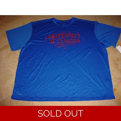 Nike University of Florida FitDry Athletic Dept Shirt Blue 4XL